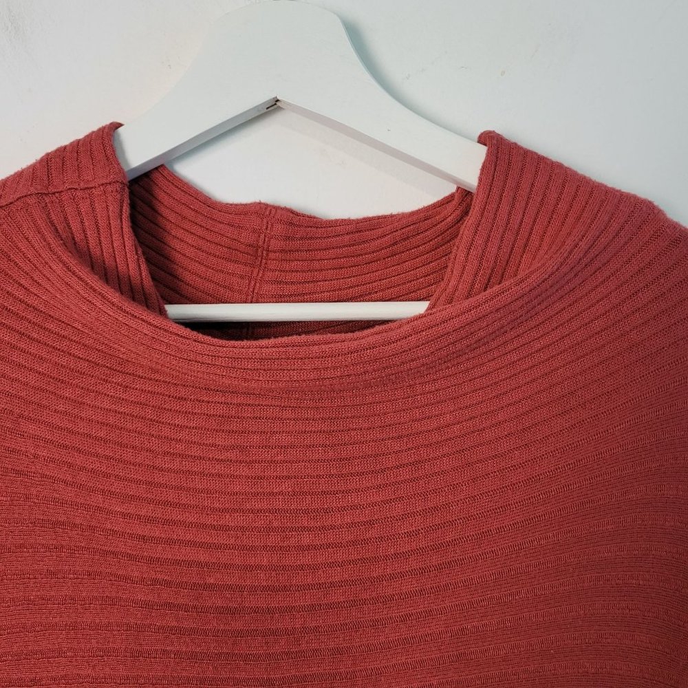Free People Lover Rib Split Back Knit Sweater Rust Size S - Picture 3 of 10